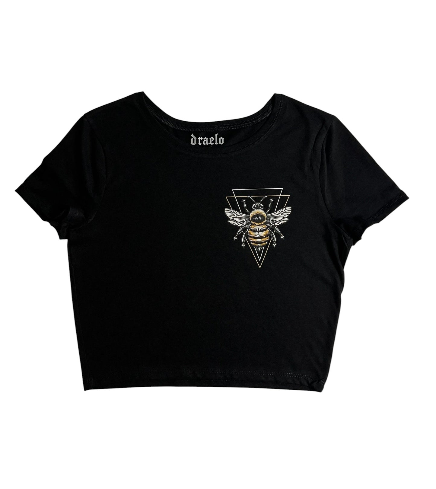 Micro Rib Bee Cotton/Poly Crop Top