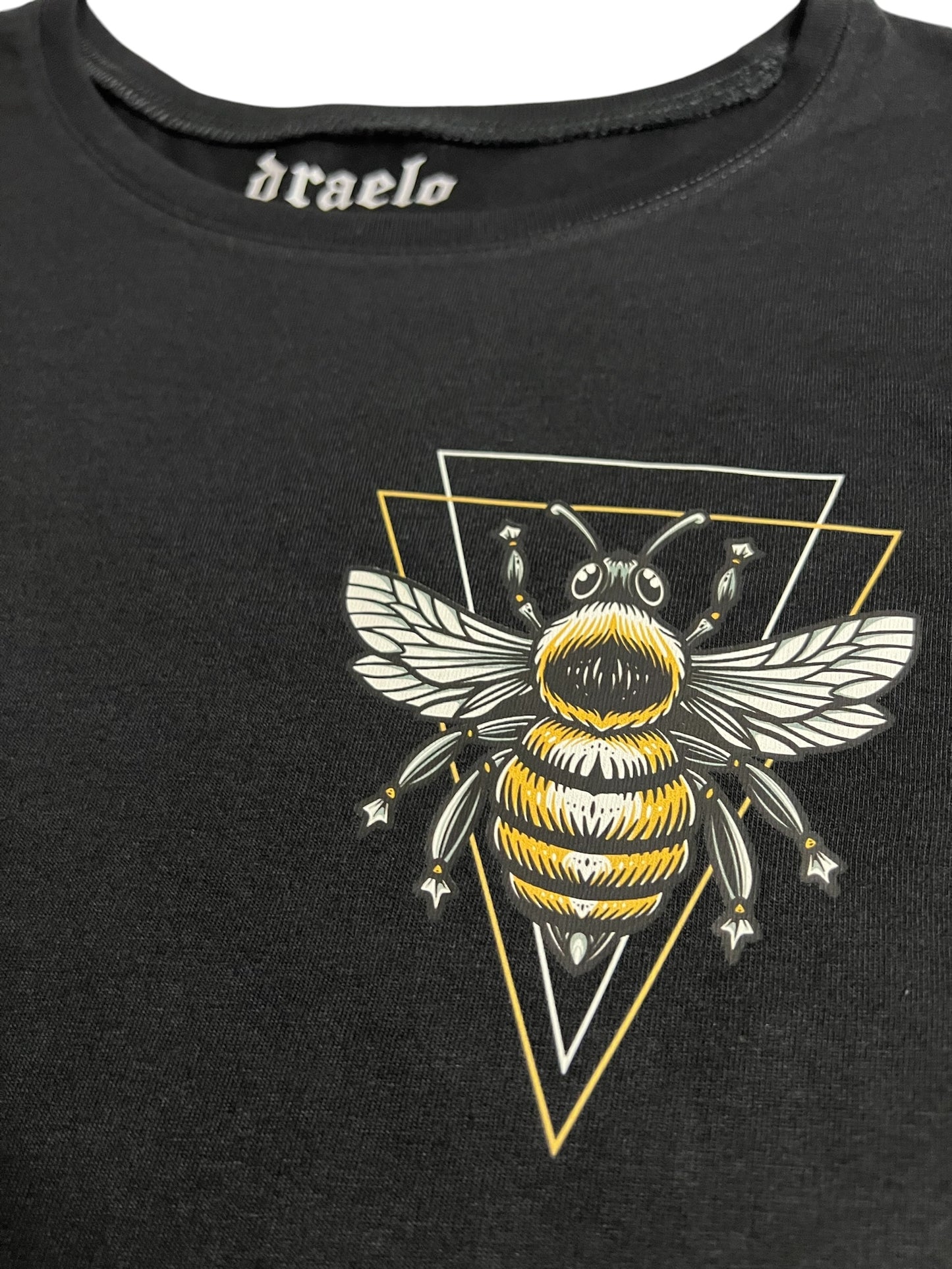 Micro Rib Bee Cotton/Poly Crop Top
