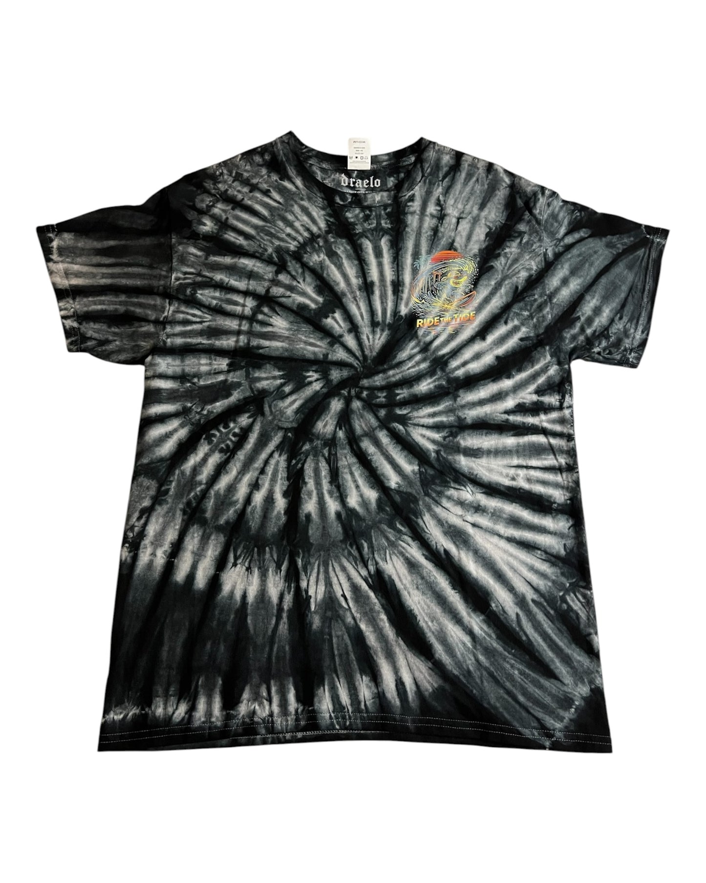 Vintage Tie Dye Ride the Tide Lightweight Cotton Tee