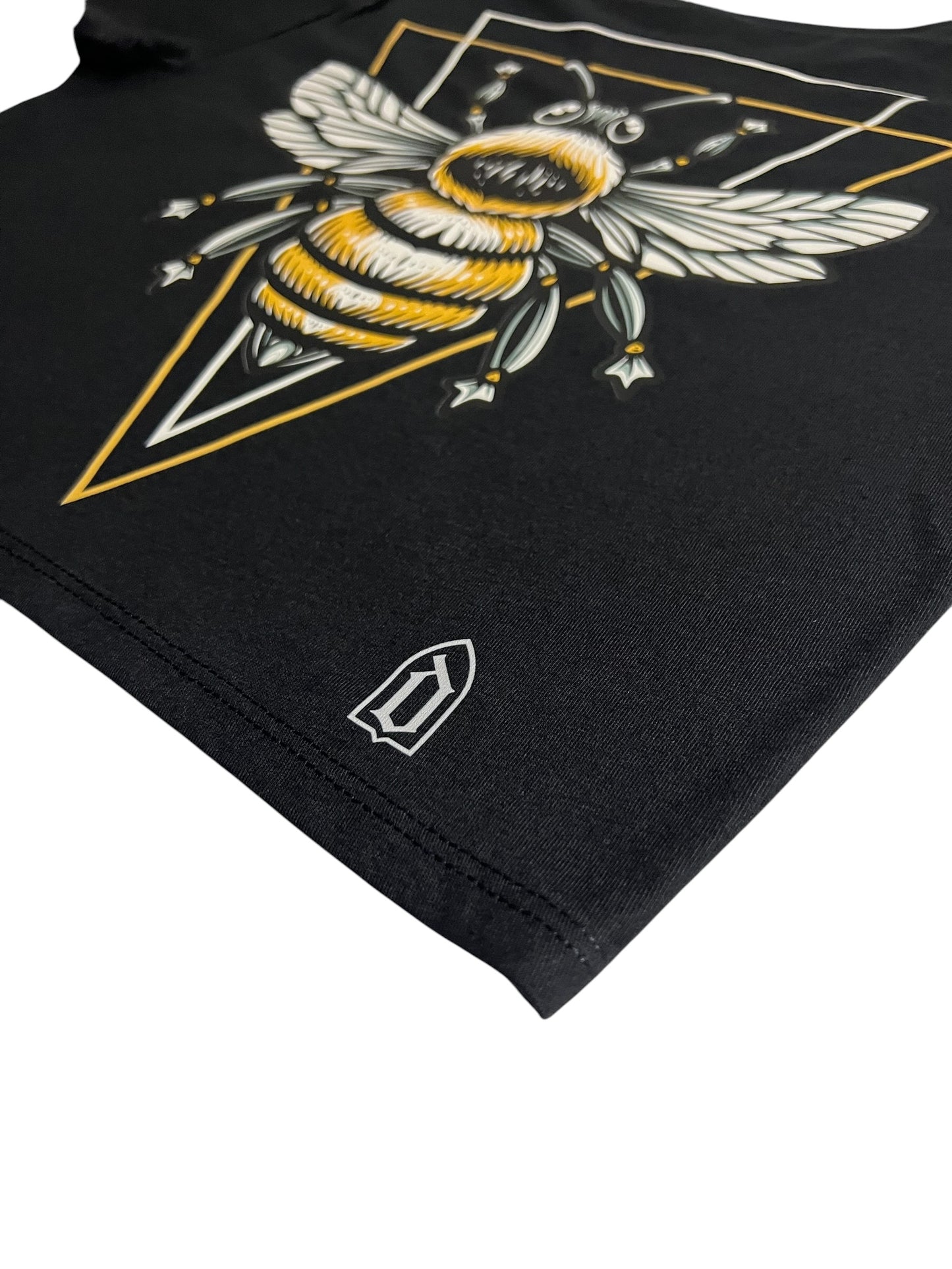 Micro Rib Bee Cotton/Poly Crop Top