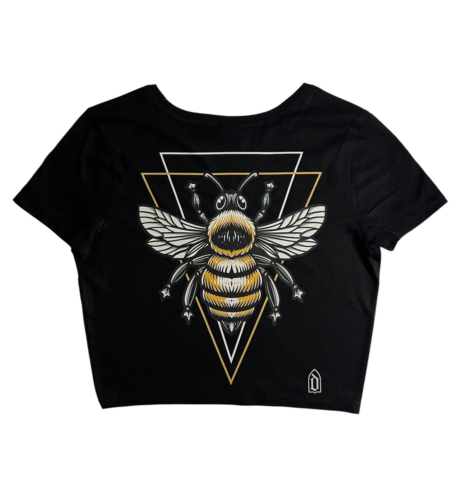 Micro Rib Bee Cotton/Poly Crop Top